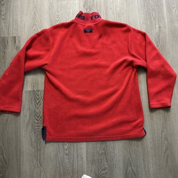 Vintage 90s Tommy Hilfiger Zip Crewneck Sweatshirt Tommy Jeans Flag Sz M/L USA - Picture 7 of 8